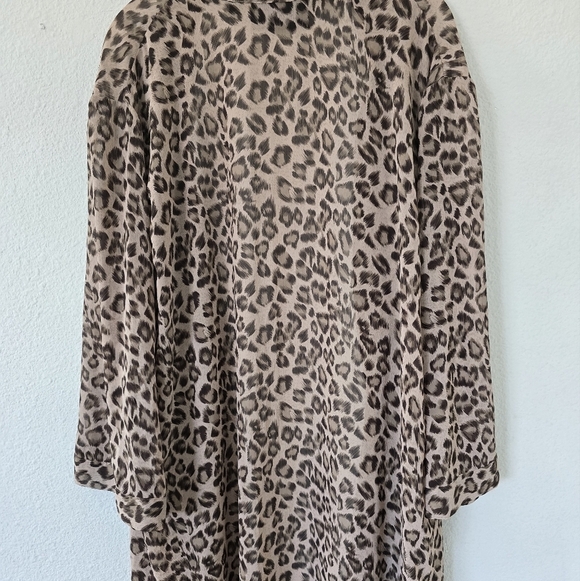 Susan Graver Kimono Long Cardigan Plus Womens Lightweight Animal Print One Size - Picture 12 of 12